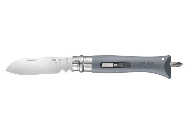 Opinel N°09 DIY Grey Multikniv 