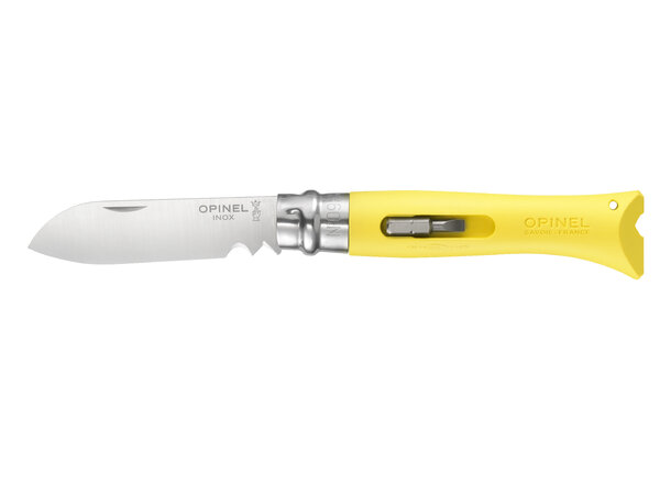 Opinel N°09 DIY Yellow Multikniv m/bitsholder 