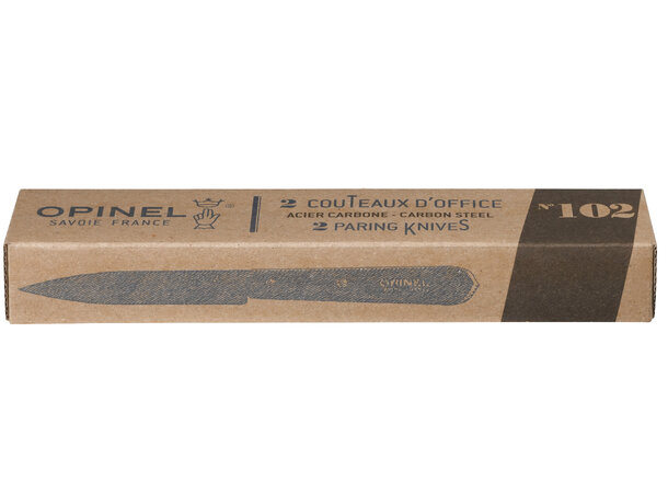 Opinel Set of 2 Paring knives N°102 Carbon Steel 