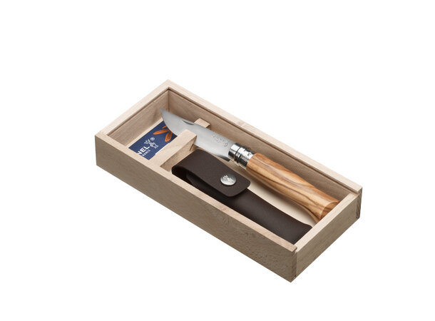 Opinel N°08 Olive wood + sheath 