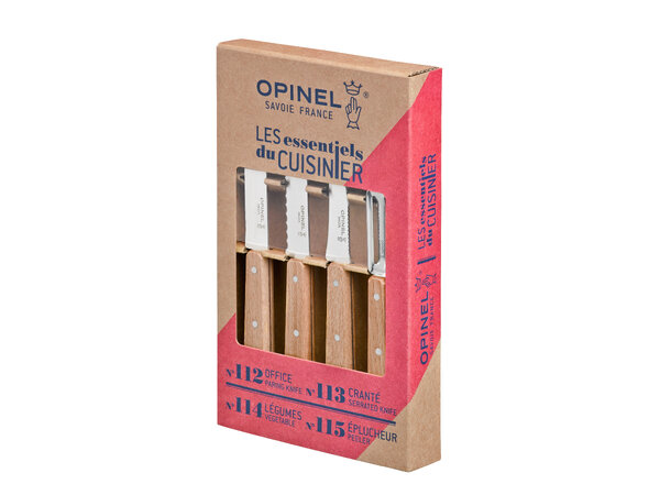 Opinel Natural 4 Essentials knives Box Set 