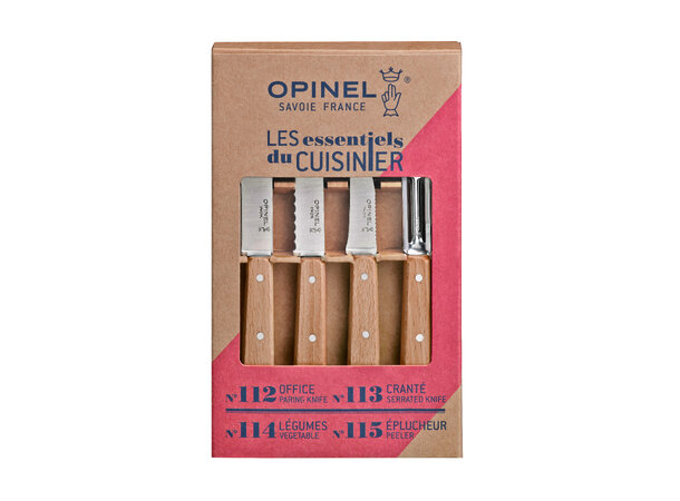Opinel Natural 4 Essentials knives Box Set 