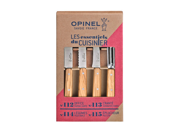 Opinel Olive 4 Essentials knives Box Set 