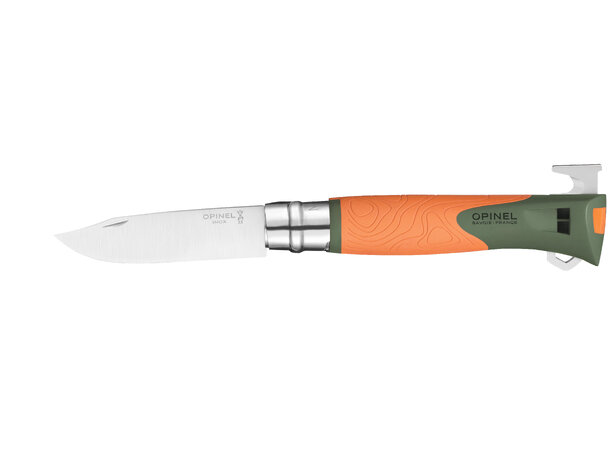Opinel N°12 Explore Orange w/ Tick Removal Tool 