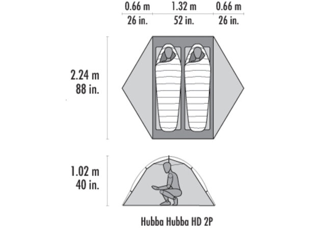 MSR Hubba Hubba LT 2P Telt Grønt 2026 Lett fjelltelt 