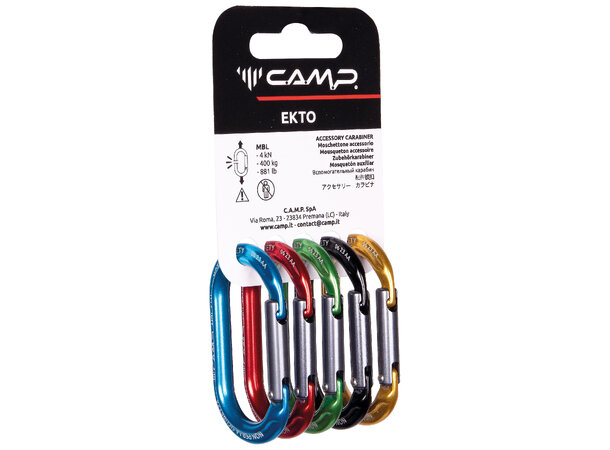 CAMP RACK PACK EKTO 5 pcs Utstyrskarabiner u/lås 