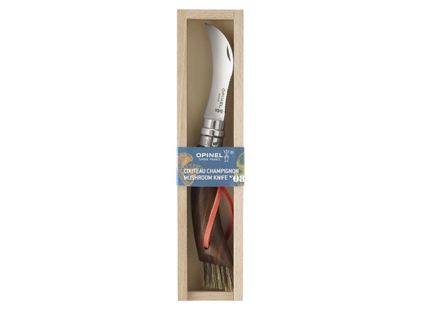 Opinel Mushroom Black Walnut Wooden Box Soppkniv med gaveeske 