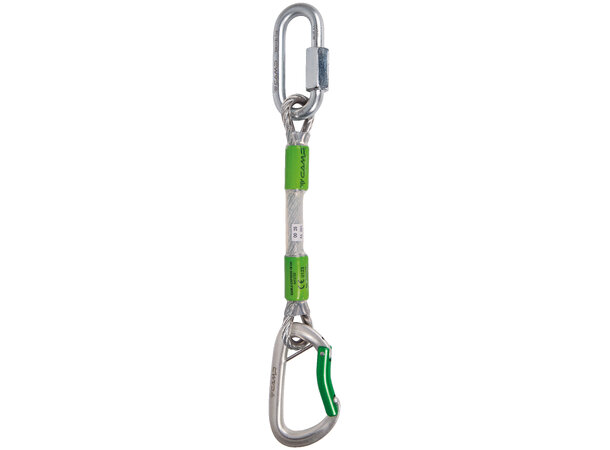 CAMP GYM SAFE CABLE EXPRESS Stålkortslynge med stålkarabiner 