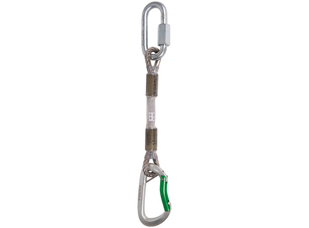 CAMP GYM SAFE CABLE EXPRESS STAINLESS Rustfri stålkortslynge med stålkarabiner 