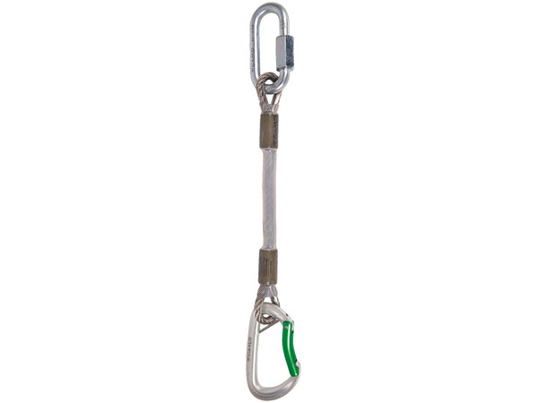 CAMP GYM SAFE CABLE EXPRESS STAINLESS Rustfri stålkortslynge med stålkarabiner 