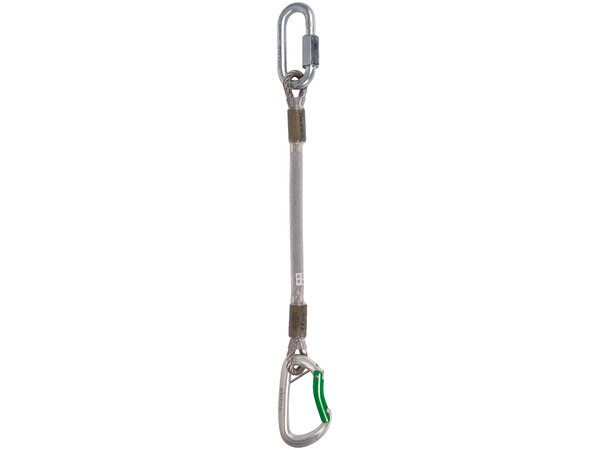 CAMP GYM SAFE CABLE EXPRESS STAINLESS Rustfri stålkortslynge med stålkarabiner 